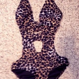 Cheetah print monokini